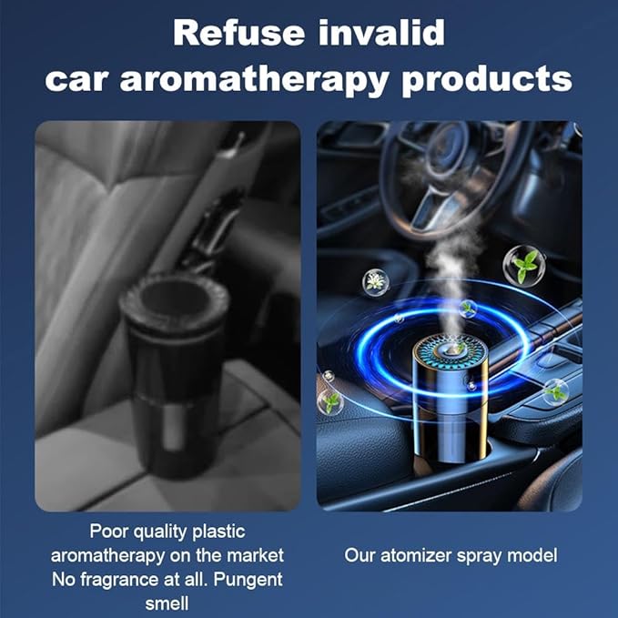 Generic Car Humidifier, Diffuser, 300ml, 7-LED Color Changing, USB Cool Mist, for Car, Home, Office (Hilton)