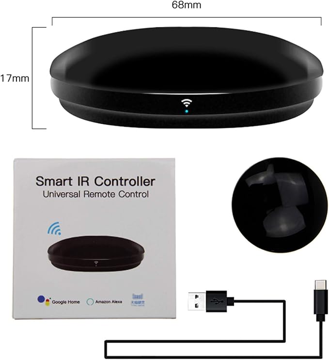 FRANKEVER 2 Pack Smart IR Remote Control,All in One WiFi IR Blaster Control, Universal Infrared Remote Control for TV DVD Air Conditioner STB etc,Compatible with Alexa, Google Assistant No hub