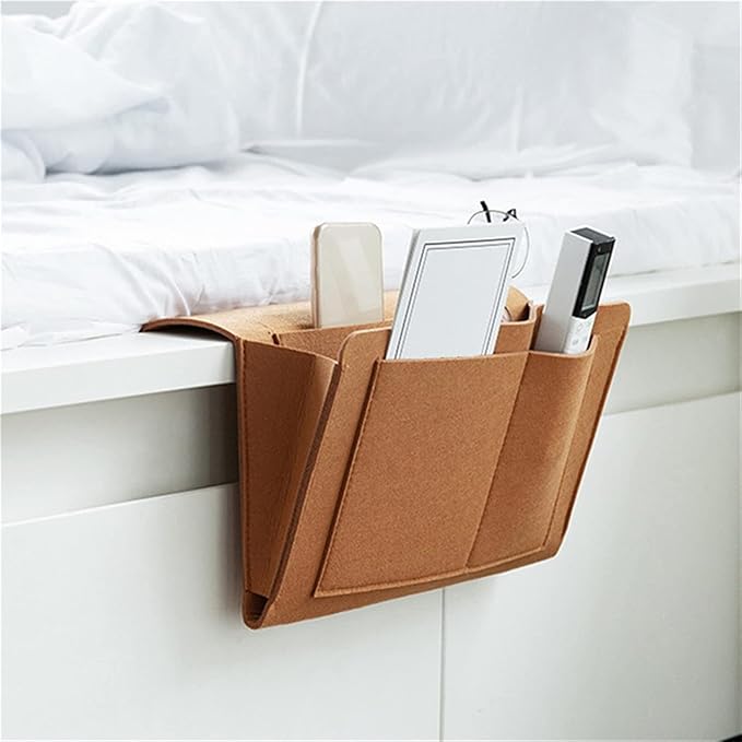 Bedside Storage Organizer, Table Cabinet Storage Organizer Bedside Organizer For Remotes Phone Glasses