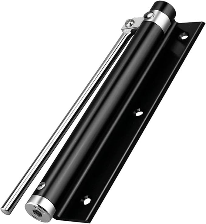 ZENG 2-Pack Adjustable Spring Door Closer - 304 Stainless Steel Surface Mounted Automatic Closer for Residential/Commercial Doors (20-40kg, 175° Max, Black)