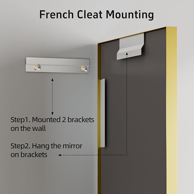 24”x36” Bathroom Vanity Mirror, Gold Framed Rectangle Mirrors, Modern Wall Mirror for Over Sink, Living Room, Bedroom, Entryway Mirrors Horizontally or Vertically