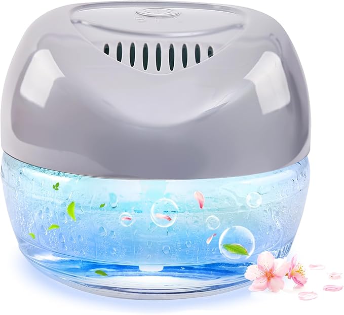 Water-Based Purifier Air Washer, Variable Speed Air Washer Aroma Diffuser with 7 Color 6 LED Night Light, Aroma Fresher Small Air Cleaner, Air Revitalizer & Freshener for Home, Office