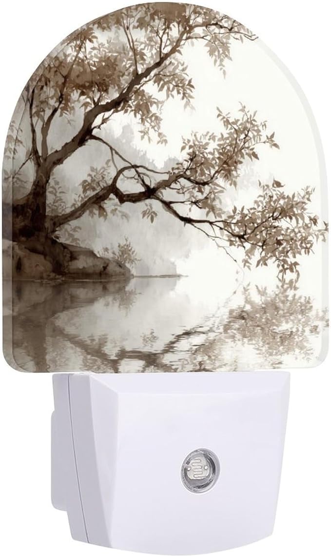 Night Lights Plug Into Wall, Misty Wash LED Smart Light Sensor Night Light Auto Dusk to Dawn for Hallway, Bedroom, Bathroom, Stairway