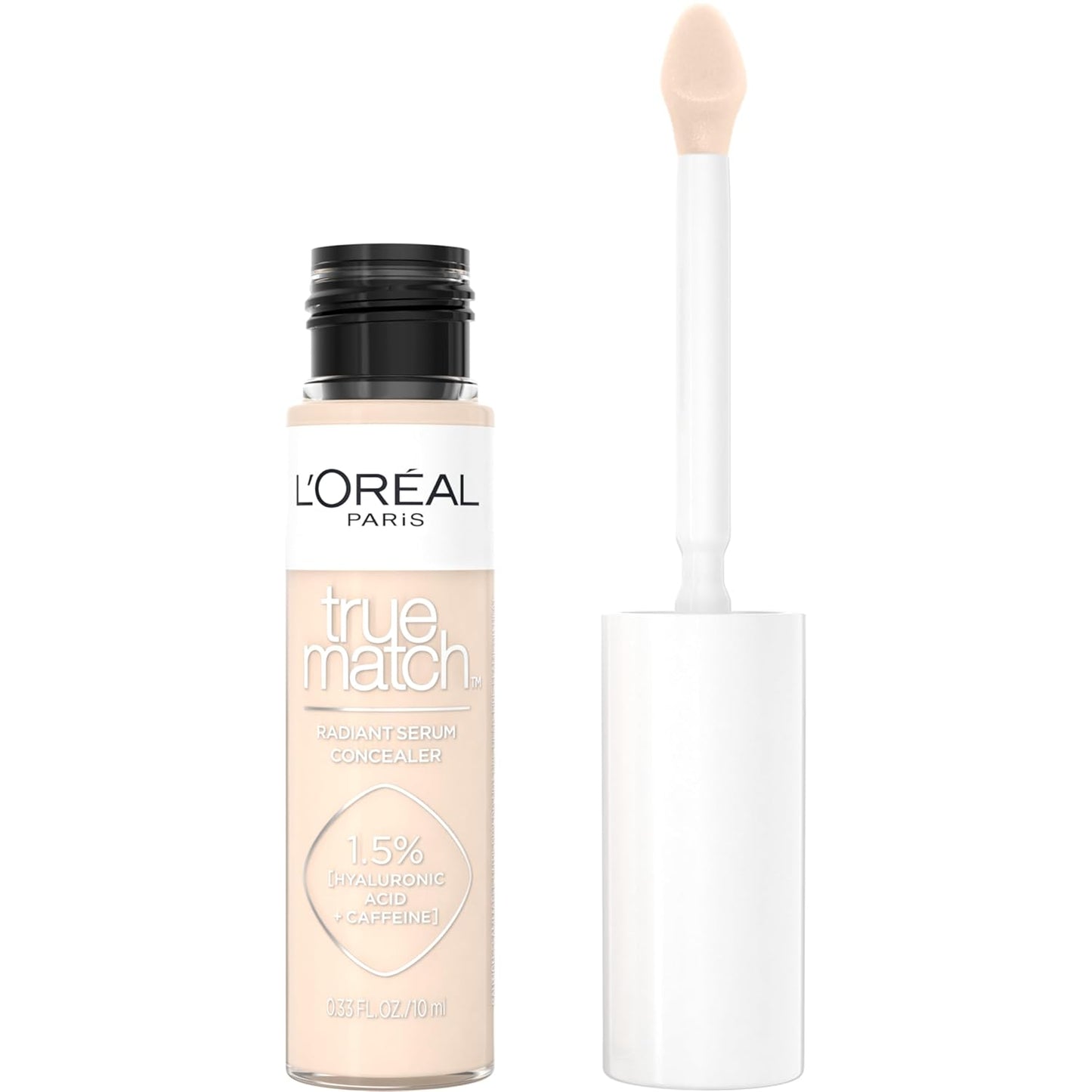 LâOréal Paris True Match Radiant Serum Concealer, Brightening Under Eye Concealer Make Up with 1.5% Hyaluronic Acid and Caffeine, C1, 0.33 Oz
