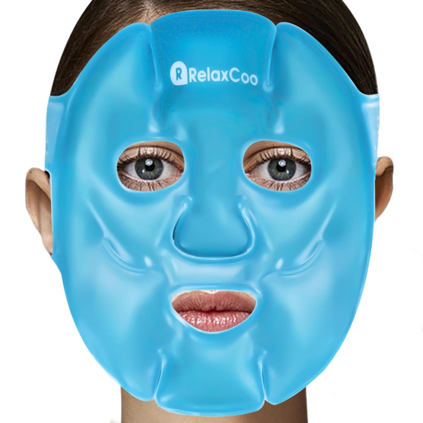 Cold Face Eye Mask Ice Pack Reduce Face Puff,Dark Circles,Gel Hot Cold Compress,Face SPA for Woman Sleeping, Pressure, Headaches, Skin Careï¼ Blue
