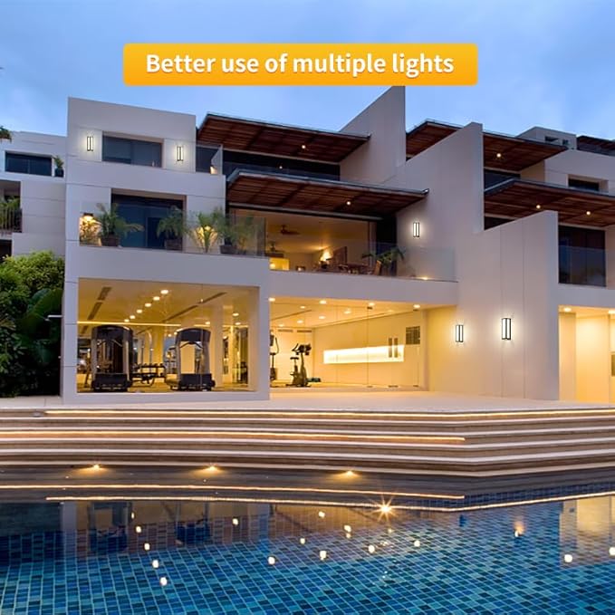 LANFU LED Aluminum Wall Sconce Waterproof Outdoor Wall Light,Modern Porch Wall Light (Large Rectangle-50W)