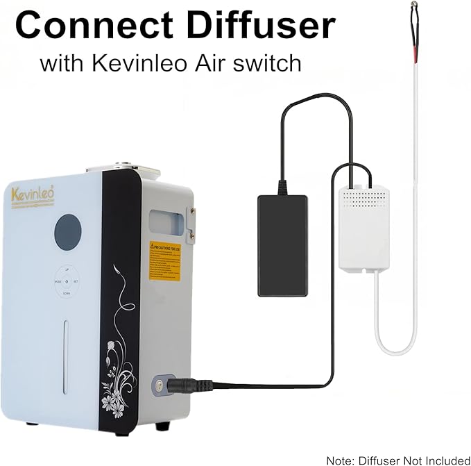 Kevinleo Air Switch HVAC Adapter - Auto-On Scent Diffuser Controlled by HVAC System, Save Fragrance Oil, Easy to Install for Home & Office