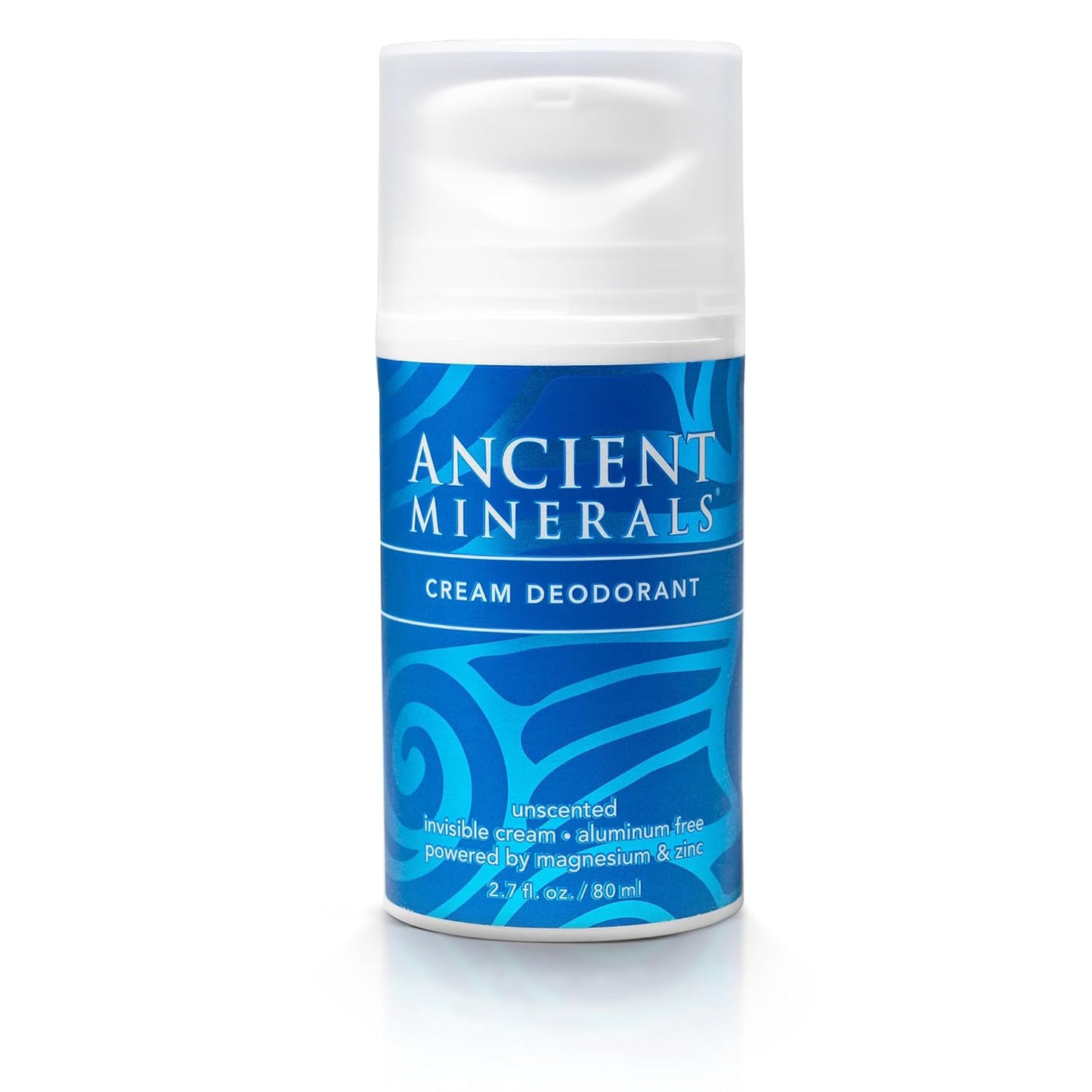 Ancient Minerals Natural Deodorant Cream â Unscented, Aluminum-Free with Magnesium, Zinc & Vitamin E for Women and Men, Vegan Formula for Sensitive Skin, 24-Hour Odor Protection, 2 oz