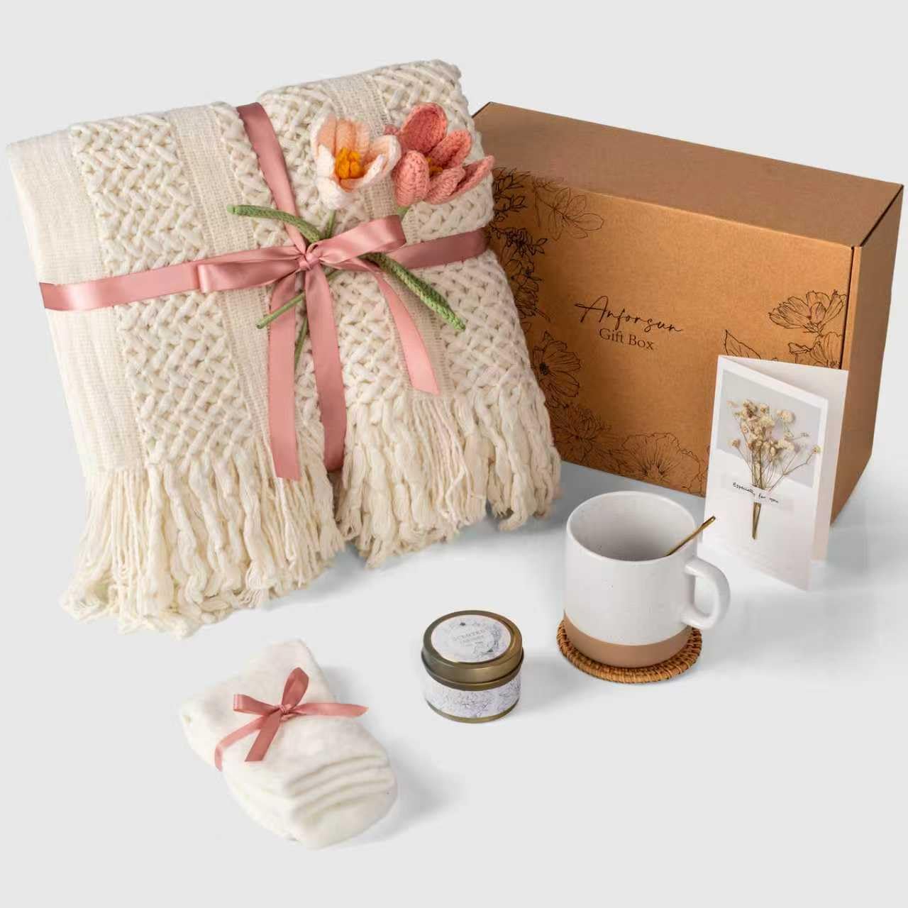 Gift Baskets for Women, Birthday Gifts for Women, Self Care Gift Baskets Care Package, Thank You, Get Well, Sympathy Inspirational Friendship Gifts for Mom, Grandma, Sister,Friends, Girls