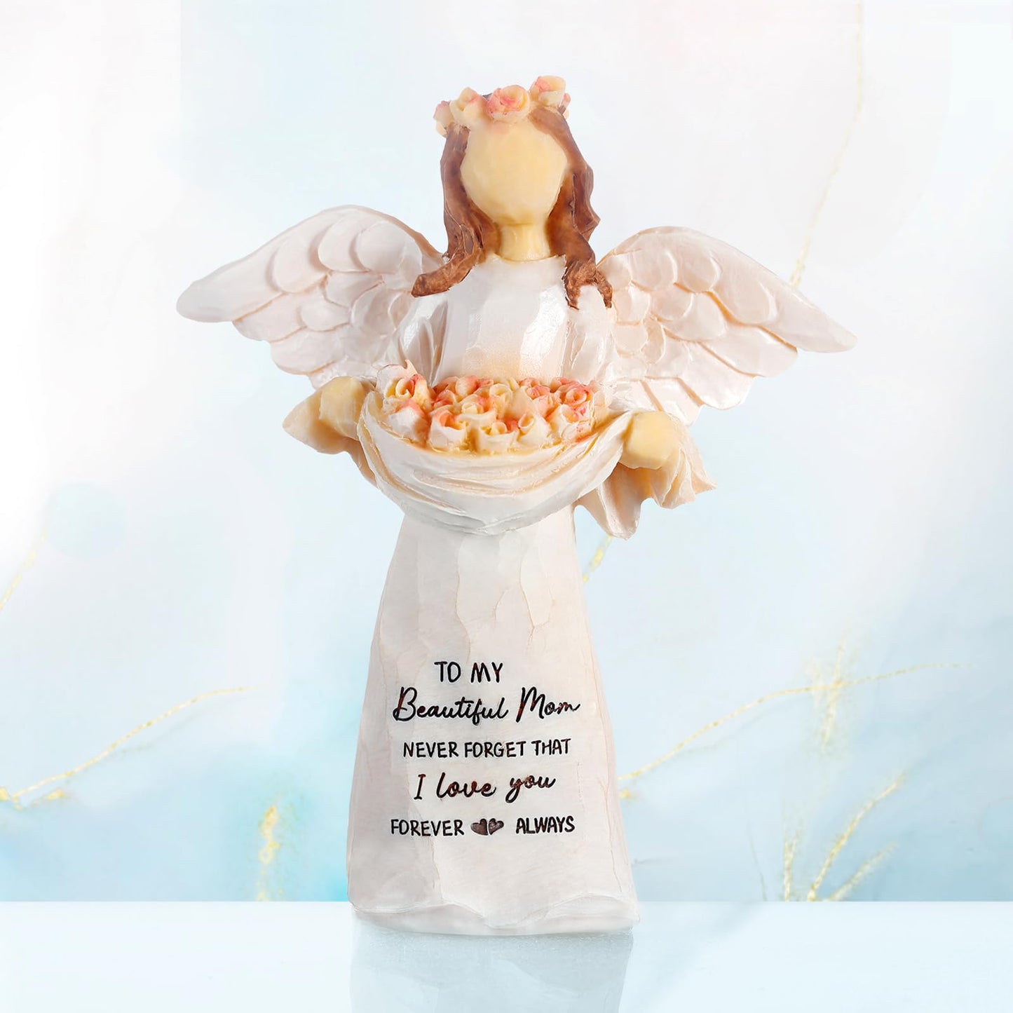 Gifts for Mom,5.12" Mom Gifts Angel Figurine,Mom Birthday Gifts,Sentimental Gift for Moms on Birthday and Mother's Day