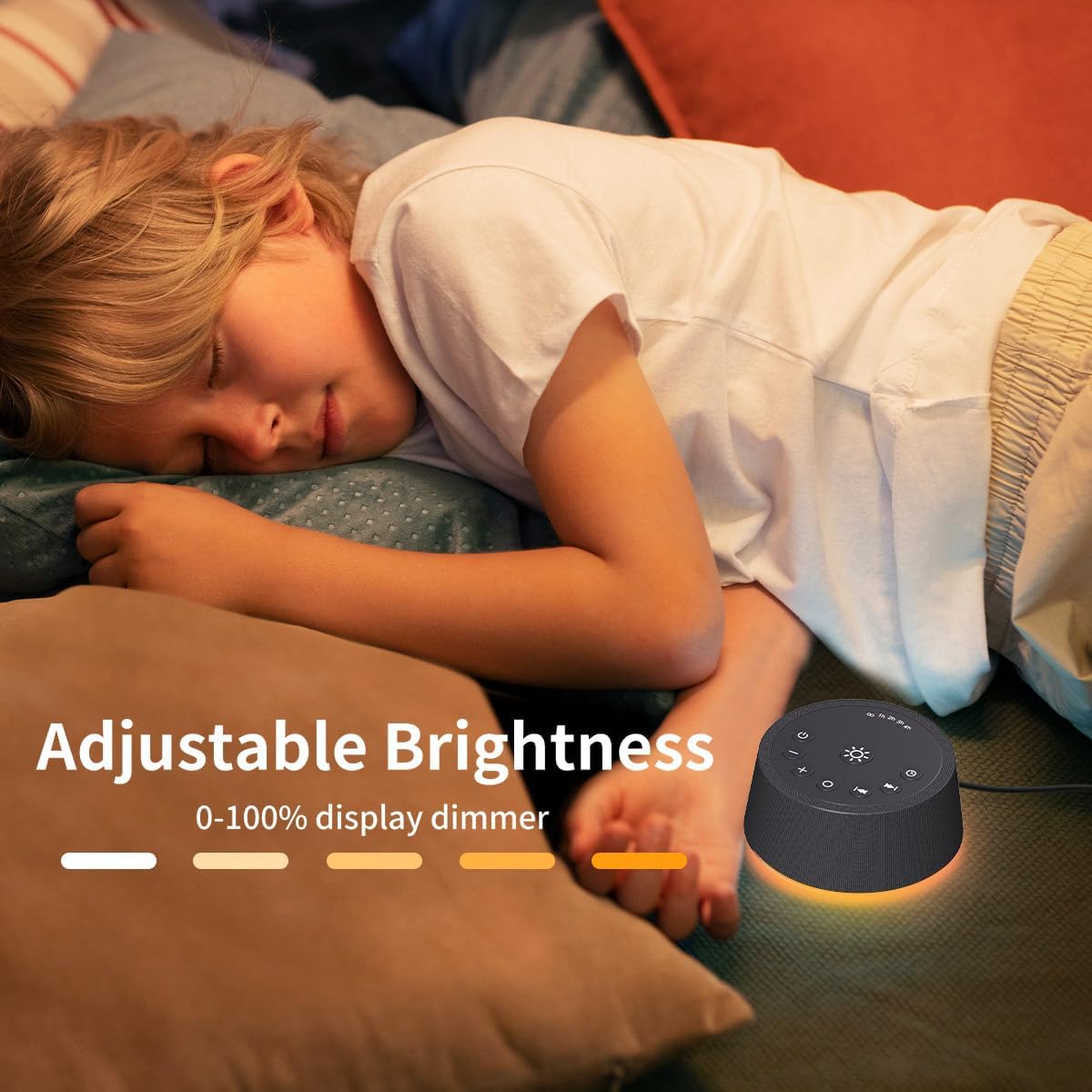 SoundLegend White Noise Sleep Sound Machines 30 Sounds 12 Colors Light 32-Level Volume 5 Timers for Home Travel Gift Adjustable Brightness Memory Function Compact