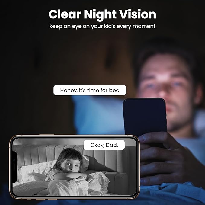 wansview Security Camera, IP Camera, WiFi Home Indoor Camera for Baby/Pet/Nanny, 2 Way Audio Night Vision, Compatible with Alexa, with TF Card Slot and Cloud, Q5 (Black, 5MP)