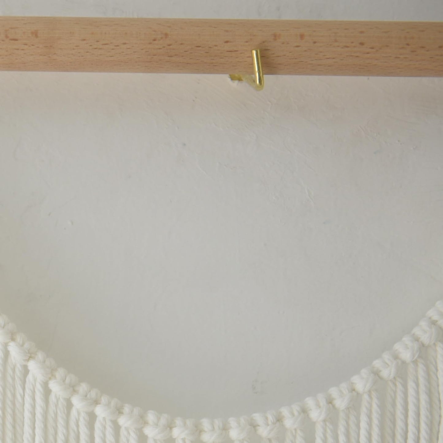 Flber Large Macrame Wall Hanging – Boho Yarn Art Garland with Tassels and Beads, Handmade Rope Decor for Nursery, Party, Wedding, Bedroom, Fireplace Mantel, or Photo Backdrop 57" W x 41"" L"