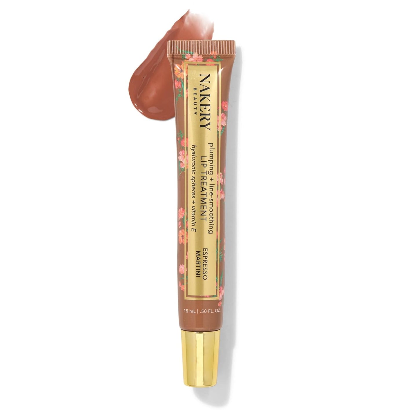 Nakery Plumping Lip Treatment for Dry Cracked Lips - Line Smoothing Lip Plumper for Women with Hyaluronic Acid Serum for Lips - Non Sticky Lip Gloss Plumper for Petal Soft Lips â Espresso Martini