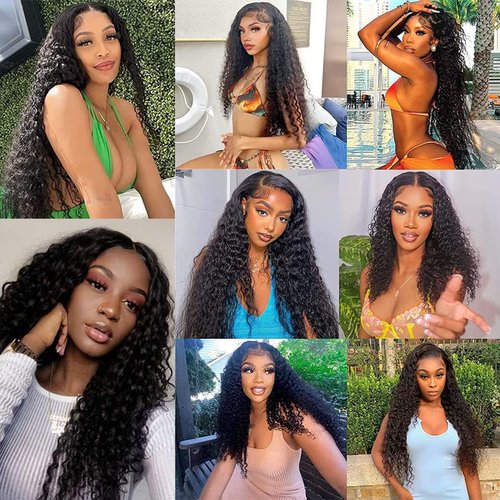 Condescension Brazilian Human Hair Bundles 18 20 22 Inch Deep Wave 3 Bundles Human Hair 100% Unprocessed Remy Brazilian Virgin Weave Hair Natural Black for Women