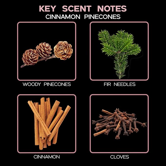 LOVSPA Cinnamon Pinecones Diffuser Oil - Fall Essential Oils for Diffuser Refill & Air Freshener Room Spray - Long-Lasting & Natural Home Fragrance, Scented Oil for Diffusers, USA Made, 4oz