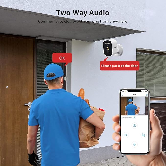 BOAVISION 2K Wireless Security Camera for Outdoor Home Security, AI Motion Detection, Color Night Vision, Spotlight, Waterproof, Battery Powered, Magnetic Mount, Cloud & SD Storage