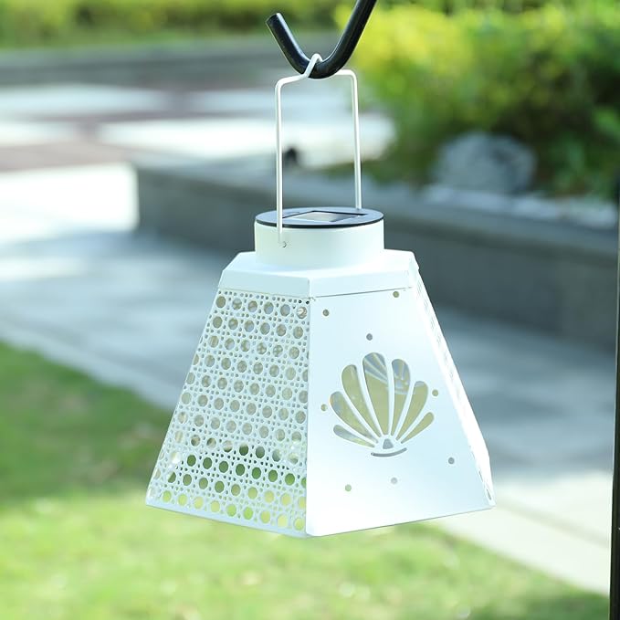 Afirst Solar Lanterns Outdoor, Hanging Solar Lights Hollow Out Waterproof Decorative LED Lanterns for Yard, Patio,Lawn,Pathway,Garden Decor Mother's Day Gifts