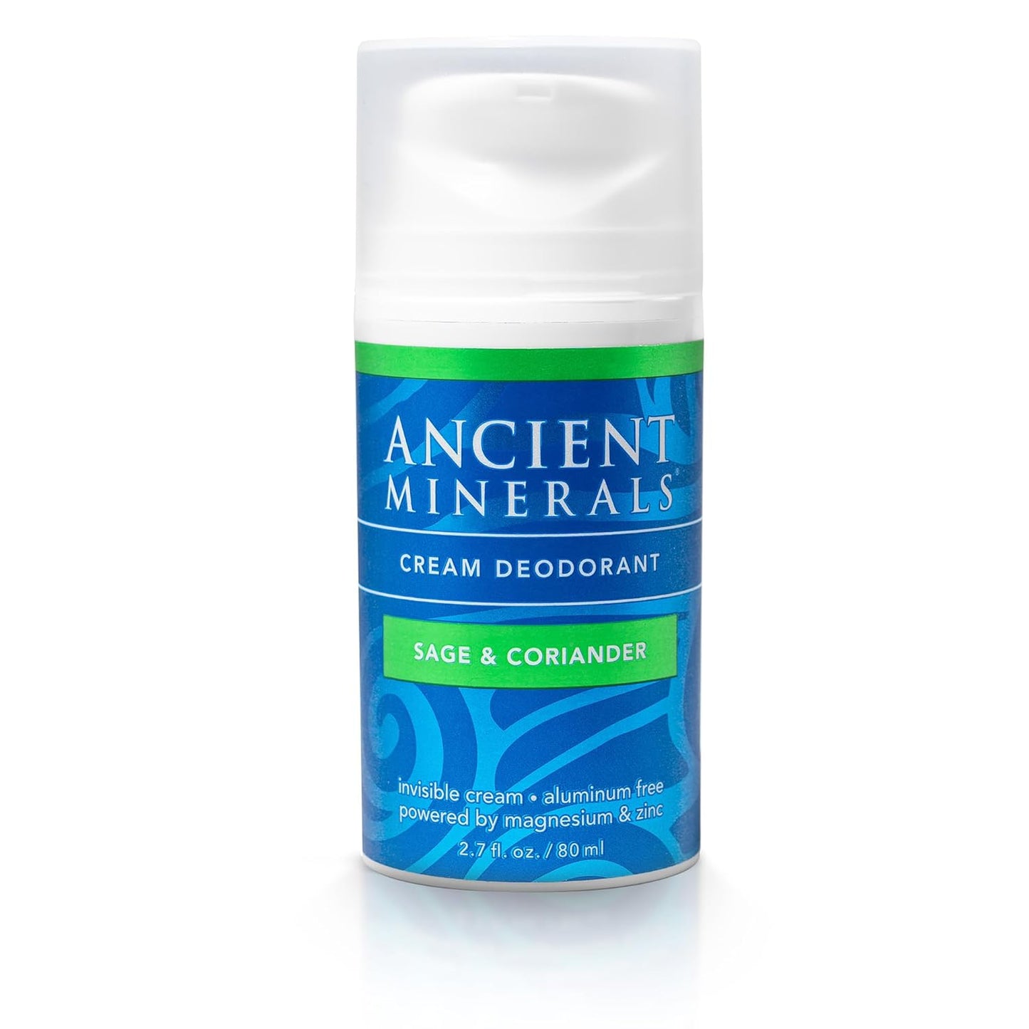 Ancient Minerals Natural Deodorant Cream â Sage & Coriander Scent, Aluminum-Free, Vegan Deodorant for Women and Men with Magnesium, Zinc & Vitamin E, for Sensitive Skin, 2 oz