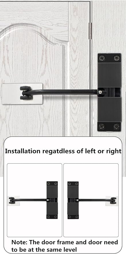 Generic Stainless Steel Automatic Door Closer, Adjustable, Surface Mounted, for Residential/Commercial use, Gold Finish