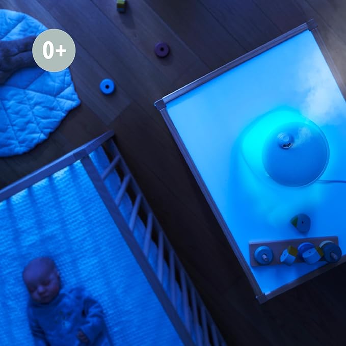 Babymoov Wave 3-in-1 Baby Humidifier, Easy Cleaning, Top Fill, XL Capacity for Large Bedroom and Nursery, Night Light & Essential Oil Diffuser (Baby Registry Essential)