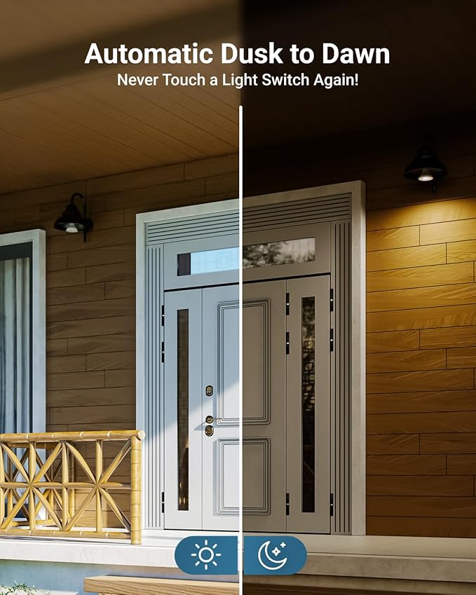Sunco 4 Pack PAR30 LED Dusk to Dawn Light Bulbs, 850 Lumens, 11W, 2700K Soft White, Non-Dimmable, E26, Wet Rated Outdoor Flood Light Bulb with Photocell Sensor, for Porch, Patio, Backyard, UL