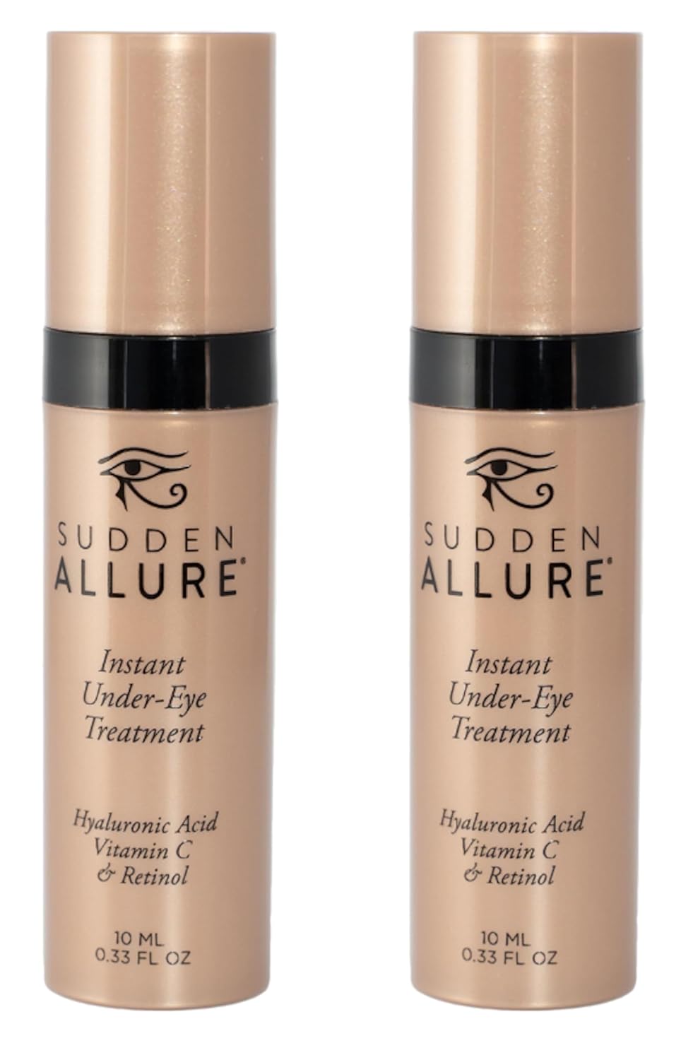 Sudden Allure Instant Under Eye Treatment Serum â Erase Under Eye Bags, Dark Circles, Wrinkles & Lift Sagging Eyes - Instantly Tighten & Firm - Reduce Eye Bags & Crows Feet | Made in USA (10 ml, 2pk)
