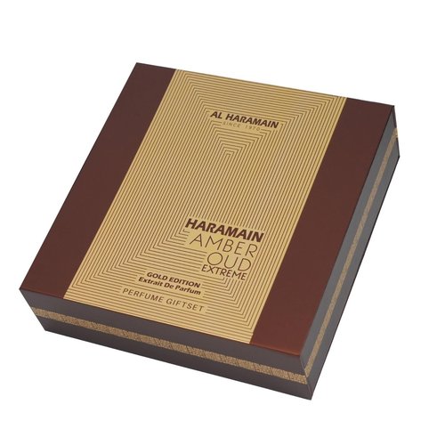Al Haramain Amber Oud - Gold Edition Extreme for Unisex - 3 Pc Gift Set 2.5oz Extrait De Parfum Spray, 1oz Extrait De Parfum Spray, 6.6oz Body Spray