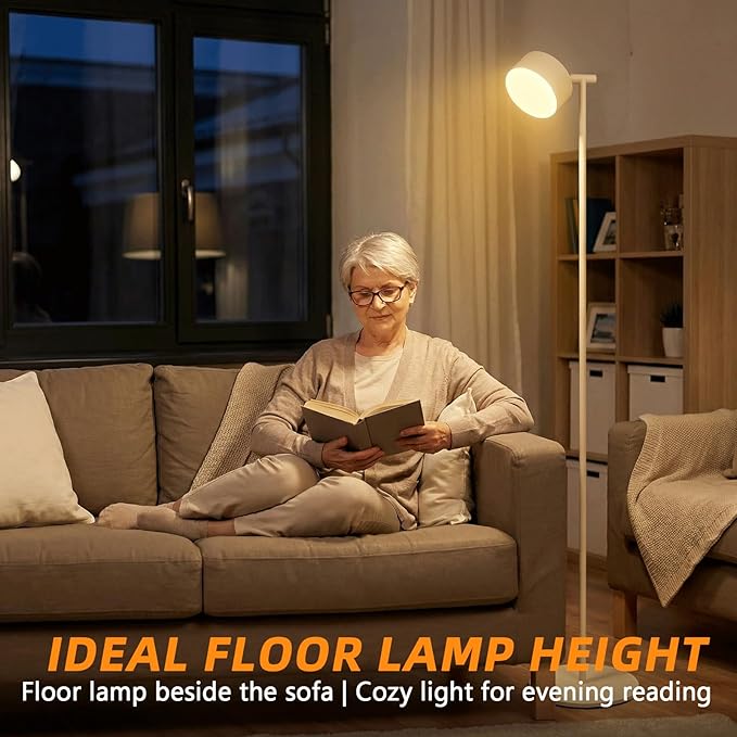 4-in-1 LED Floor Lamp with Detachable Magnetic Head - Adjustable Height Standing Lamp & Table Lamp, Portable Night Light for Bedroom, Reading, Nursing, Non-Disturbing Sleep Aid(Beige)