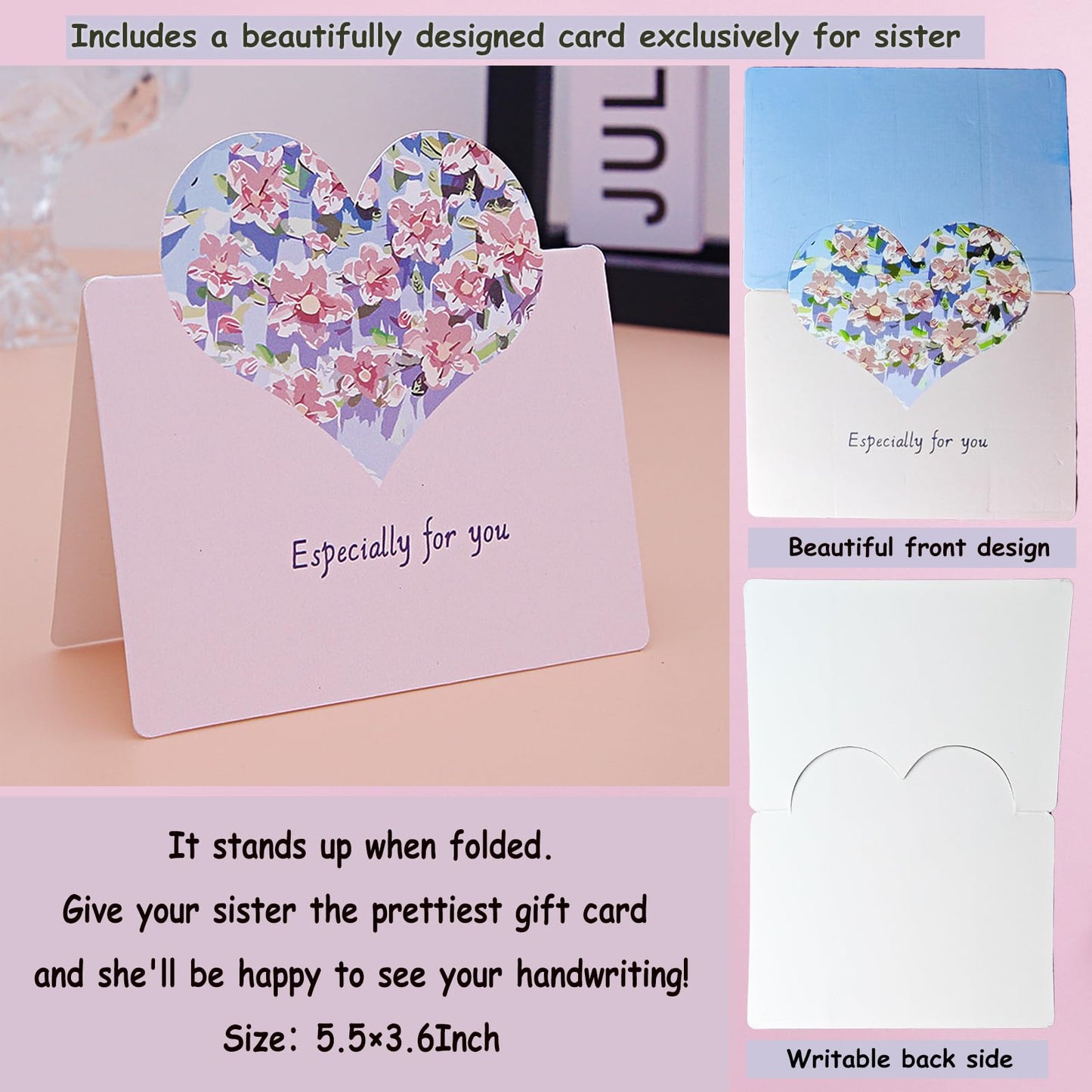 Birthday Gifts for Sister,Butterfly Suncatcher for Sister,Thank You Gifts for Women,Sun Catcher Appreciation Gift,Crystal Suncatcher for Indoor Window Hanging Rainbow Maker (Butterfly)