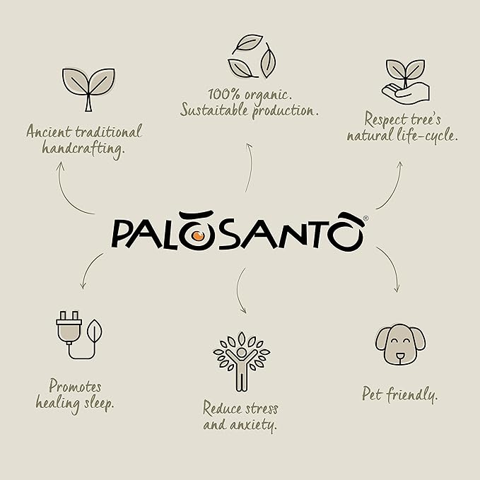 PALOSANTO - Palo Santo Incense Sticks Especial 10cm 3,94in - 3 Pack - Large Organic Palo Santo Sticks Strong Aroma - Wild Harvested Holy Sticks 2cm Thick - Palo Santo Wood Bursera Graveolens