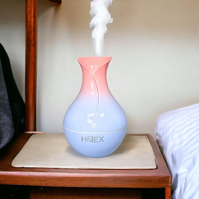 Spiral Essential Oil Diffuser with 7 Color Changing Lights and 5V USB Cable for Home Office, 130ml Mist Humidifier Silent Aroma Diffusers, Variant Colors (Twist)