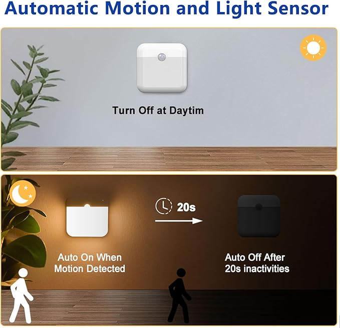 2 Pcs Magetic Night Light Motion Sensor Cruise Ship Approved with USB Cable LED Rechargeable Battery for Indoor Use in Bathroom Hallway Cabin Toilet Bed Stair for Travel Cruise Essentials 2026