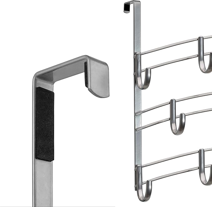 LYNK Professional® Home™ Over The Door Hooks - 14 Hook Over The Door Hanger - Over Door Coat Rack - Hanging Towels or Clothes - Bathroom, Bedroom or Laundry Room - Lifetime Ltd. Warranty – Platinum