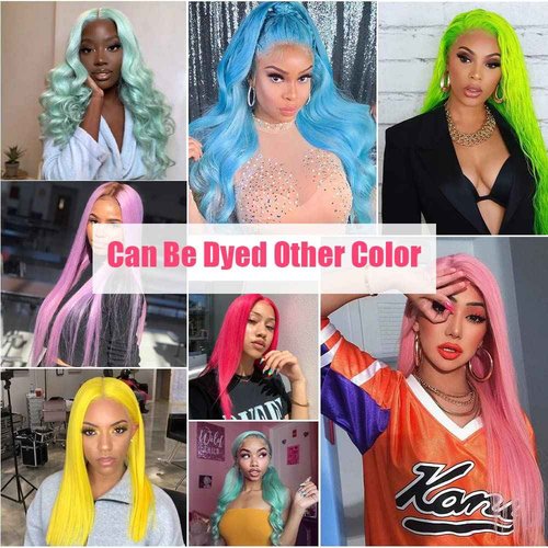613 Lace Front Wig Human Hair 26Inch 13x4 Blonde Lace Front Wigs 210% Density 613 HD Lace Frontal Wig for Women 12A Brazilian Straight Human Hair Wig Glueless Wigs Pre Plucked with Baby Hair