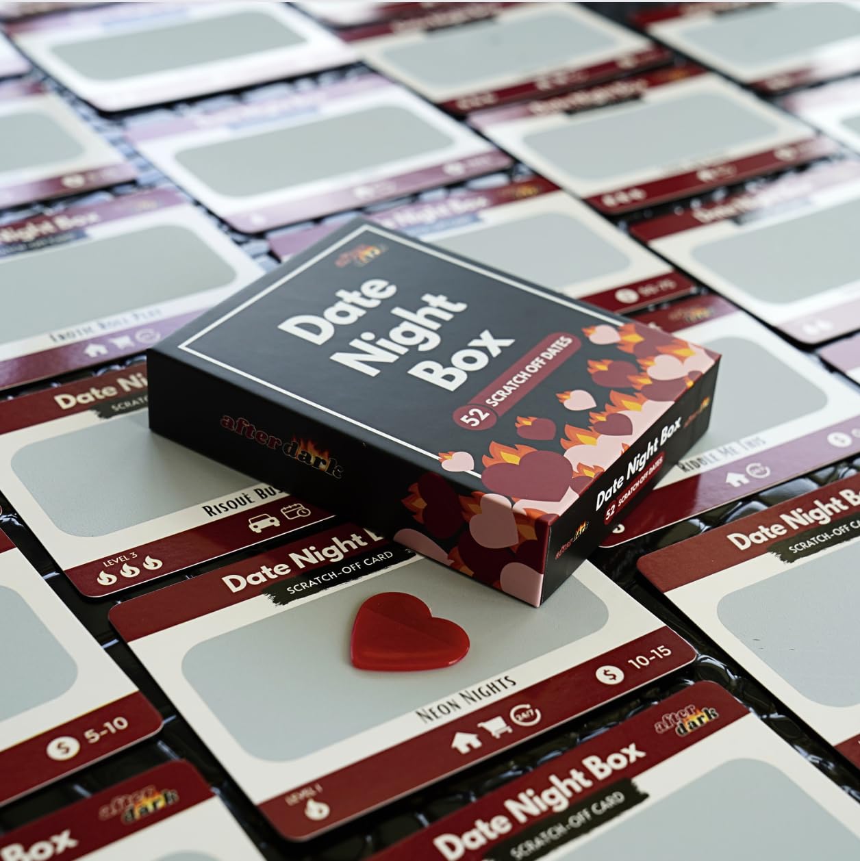 Date Night Box: After Dark β 52 Spicy & Intimate Scratch Off Date Night Ideas β Adult Couples Bedroom Game for Husband, Wife, Boyfriend, Girlfriend β Gifts for Anniversary, Wedding, Birthday, 17+