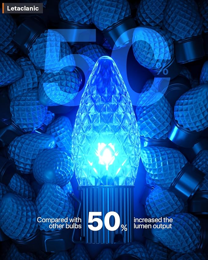 Smart C9 Christmas Lights Outdoor, 115FT 150 LEDs, APP Remote Controlled RGB String Lights with 80+ Modes Color Changing DIY Chasing Xmas Waterproof String Light for Patio Xmas Decor