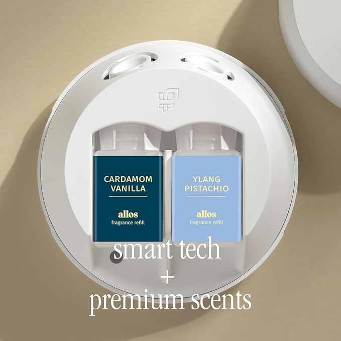 Pura Smart Home Fragrance Device Starter Set - Pura 4 - Scent Diffuser for Home - Includes Fragrance Aroma Diffuser - Square Box, Cardamon Vanilla and Ylang Pistachio Scent Refills