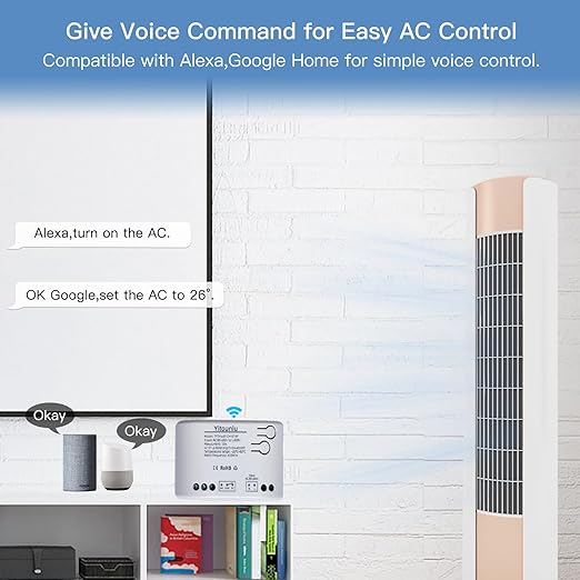 Tuya WiFi Intelligent Temperature and Humidity Sensor | 85-250V Dry Contact Relay | Real-Time Monitoring Intelligent Module | Compatible with Alexa Google
