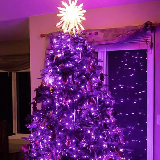 12 Pack Purple Halloween Lights Battery Operated String Lights 7 Feet 20 Led Fairy lights Waterproof Mini Lights Silver Wire for DIY Indoor Outdoor Xmas Bedroom Holiday Halloween Party Decorations