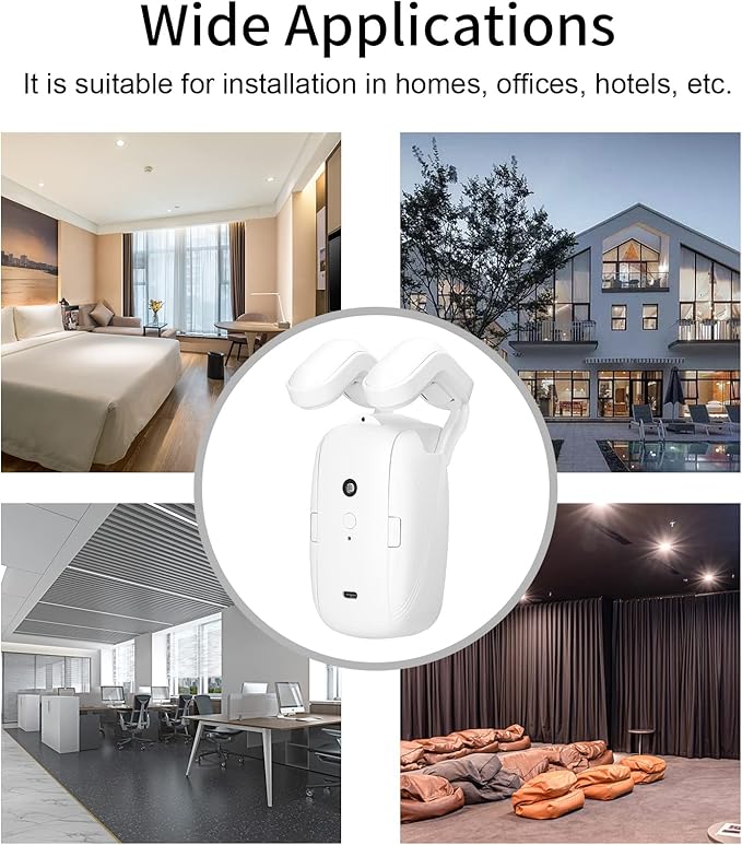 WiFi Intelligent Curtain Motor Electric Curtain Robot Automatic Opener No Wiring with Gateways Support APP Remote Control Timer Setup Temperature & Sensing Compatible with