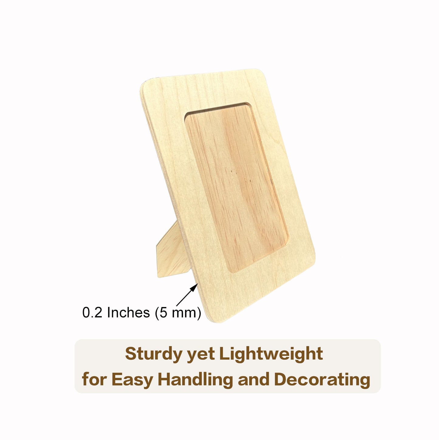 LWR CRAFTS Wooden DIY Photo Frame 4" x 6"" Pack of 2"