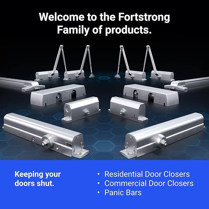Lightweight Automatic Door Closer - Hydraulic Auto Door Closer No Slam - Grade 3 Slow Close Door Hinge - No Slam - Closing Hinge for Home Use - Easy to Open Arm - Self Closing Internal Doors (Black)