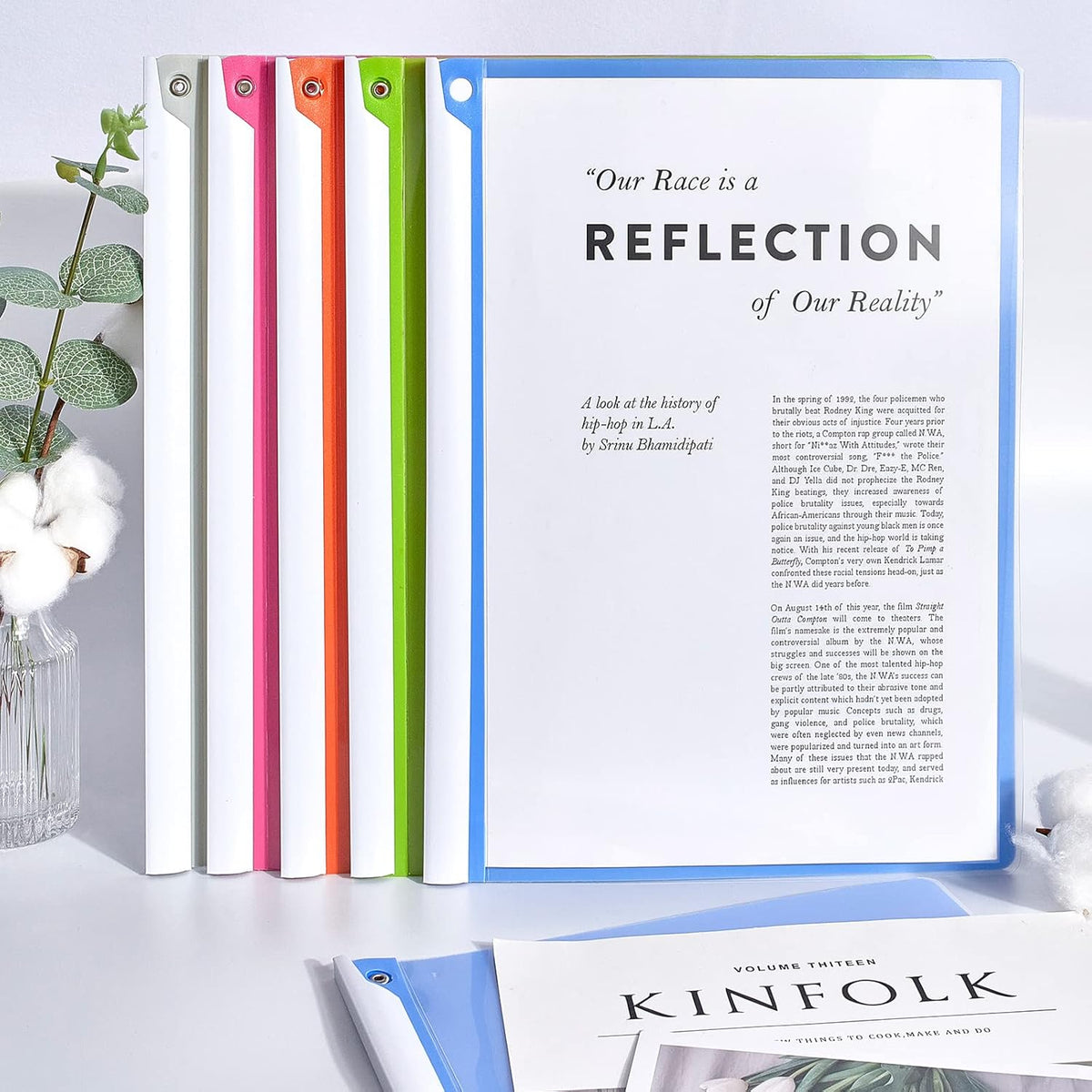 5PCS Clear Report Covers with Swing Clip, Professional Clear Front Presentation Folders Resume Folder, 30 Sheets Capacity A4 Size File Document Organizer, No Punch Needed