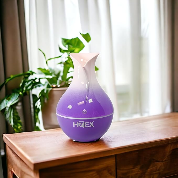 Spiral Essential Oil Diffuser with 7 Color Changing Lights and 5V USB Cable for Home Office, 130ml Mist Humidifier Silent Aroma Diffusers, Variant Colors (Orchid)