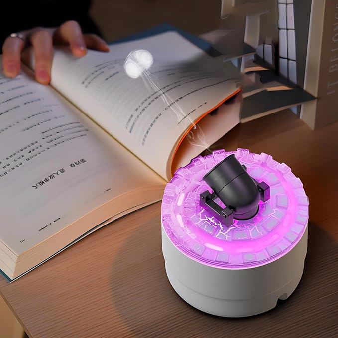 Aromatherapy Diffuser Humidifiers, Volcano Turret Creative Smoke Rings Humidifiers with Color LED Light, Ultra Quiet Cool Mist Essential Oil Diffuser for Bedroom Home Office