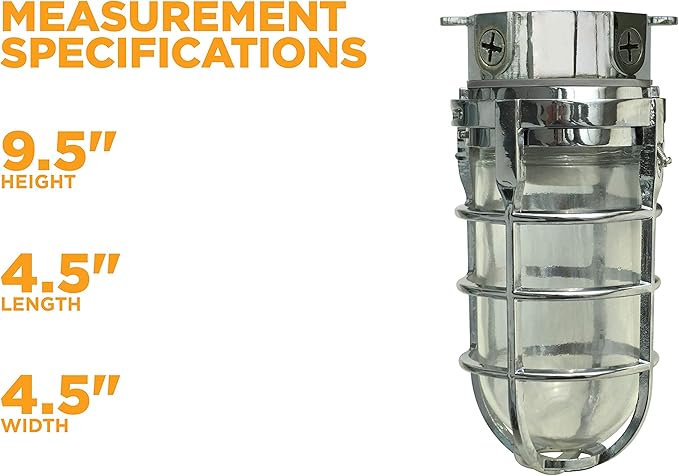 Woods L1706CH Vandal Resistant 150W Incandescent Security Light, Ceiling Mount, Chrome