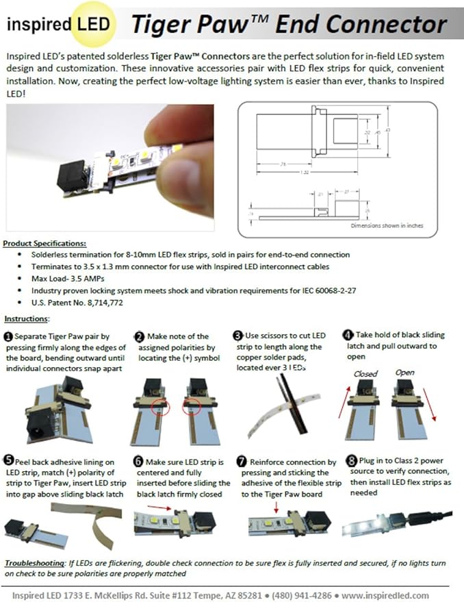 Inspired LED Cut and Connect Series Kit: Super Bright Warm White 12M/ 39.5 Ft Kit | Kitchen Remodel | Lights | Hobby Light | Kitchen Lighting 3000 K Dimmable