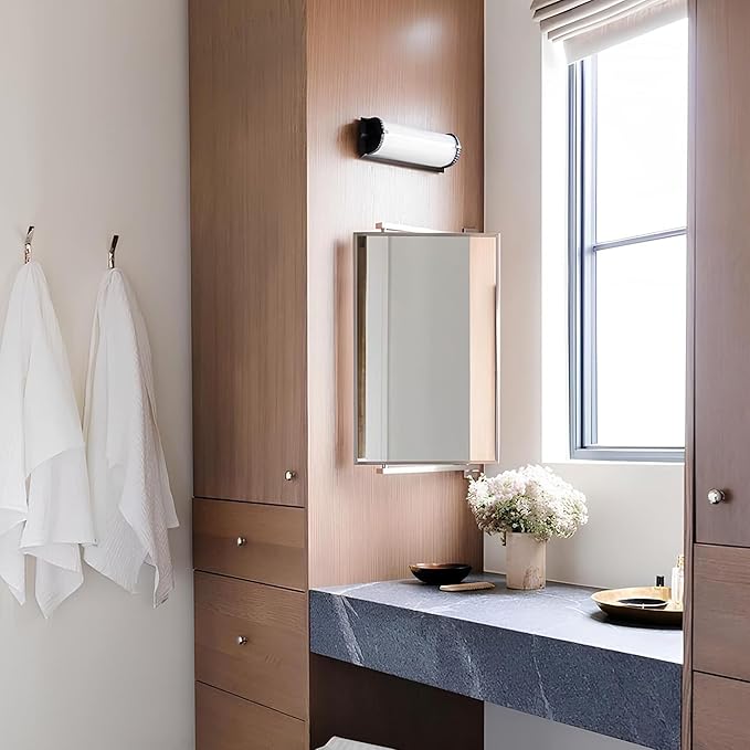 BRIXWELL PNV14BN 14" W x 22" H Pivot-N-Vue Double Hinged Mirror Rectangular Brushed Nickel