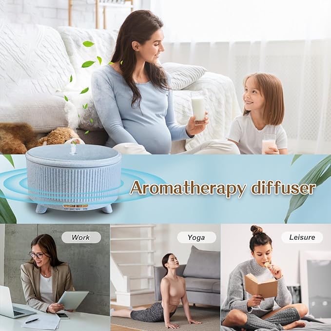 Essential Oil Diffusers for Home 500ml,Aromatherapy Diffusers for Essential Oils Large Room with 7 Colors Lights & 3 Mist Mode Waterless Auto Off,Cool Mist Humidifiers for Decor,Bule